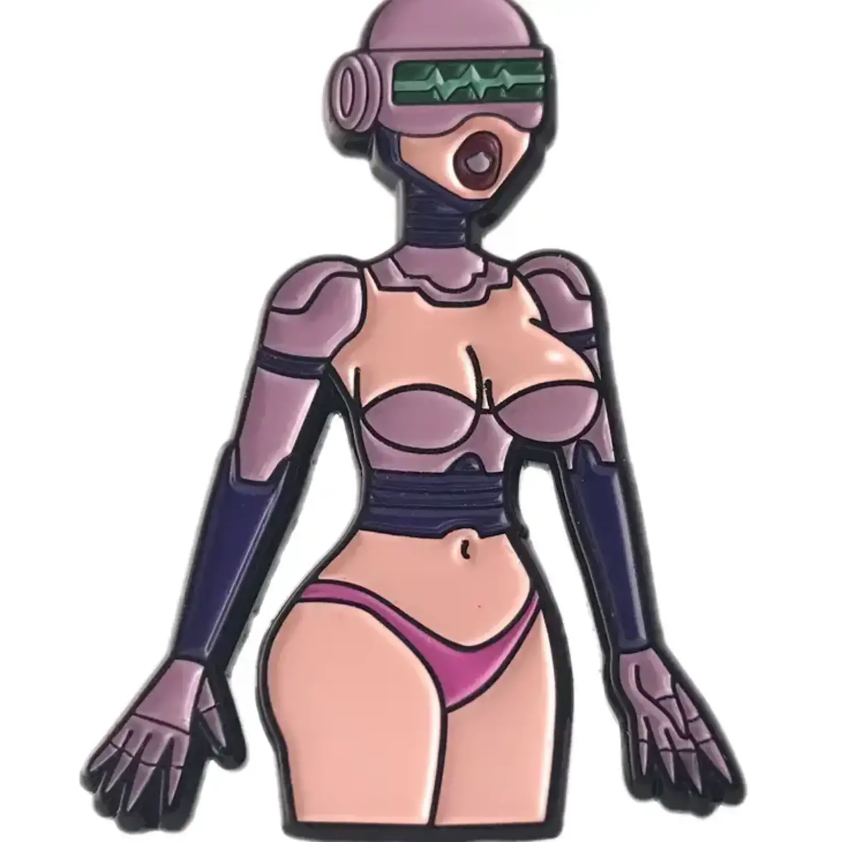 Geeky And Kinky Sex Robot Enamel Pin