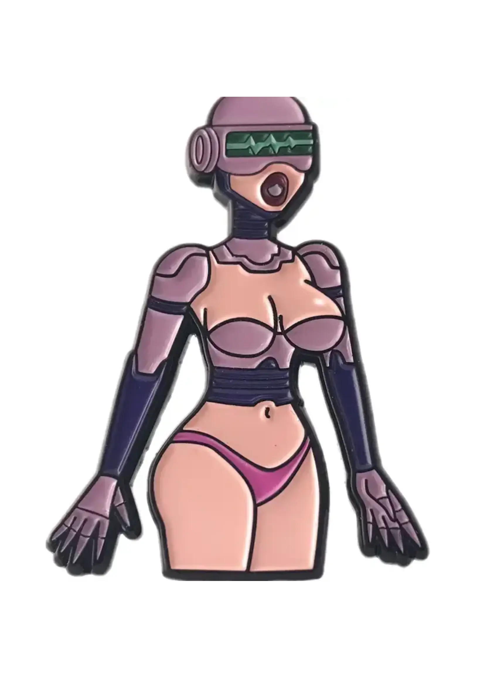 Geeky And Kinky Sex Robot Enamel Pin