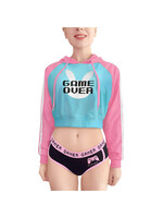 LittleForBig Bunnywatch Cosplay Cropped Hoodie Sweater Blue