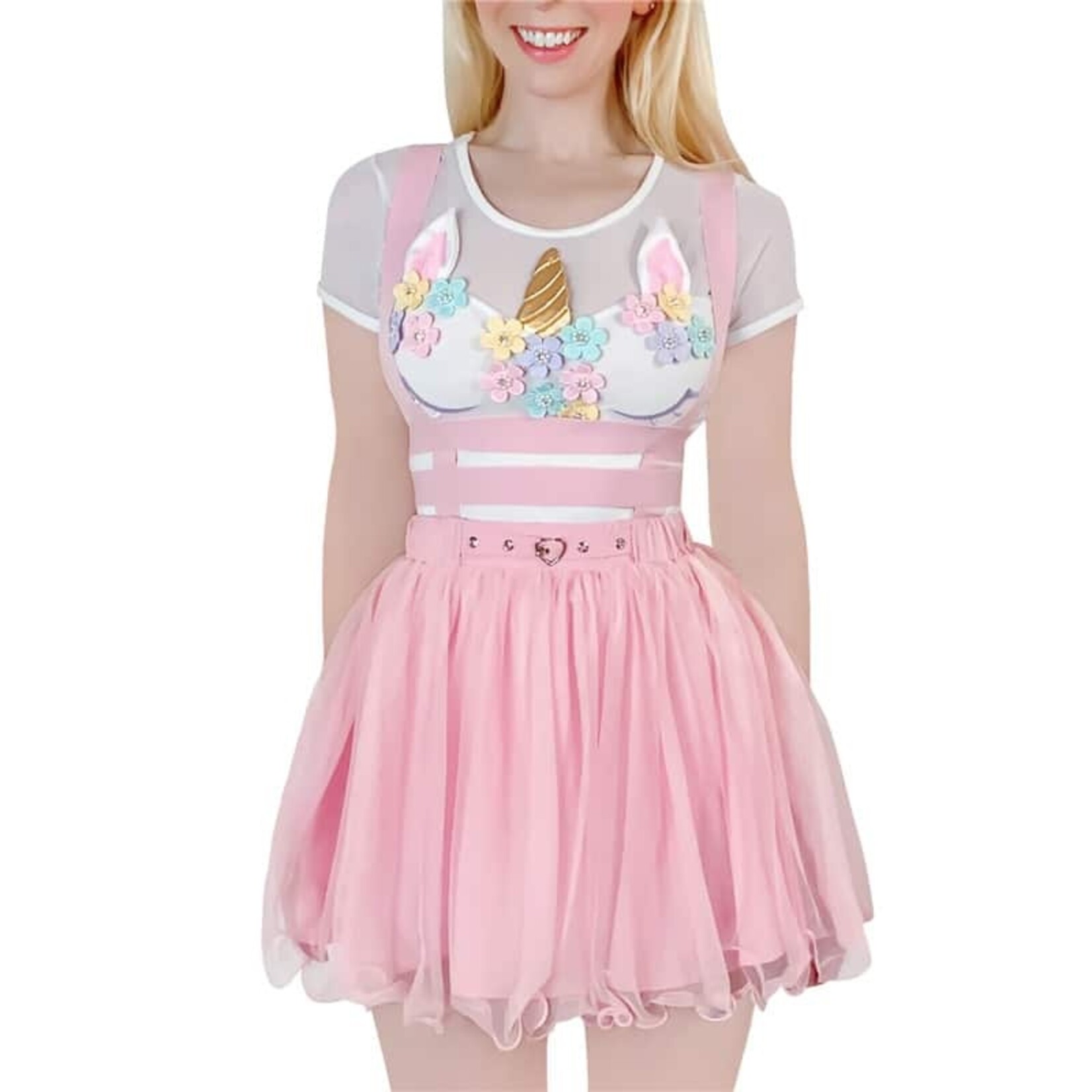 LittleForBig Heartbreaker Jumper Skirt Pink