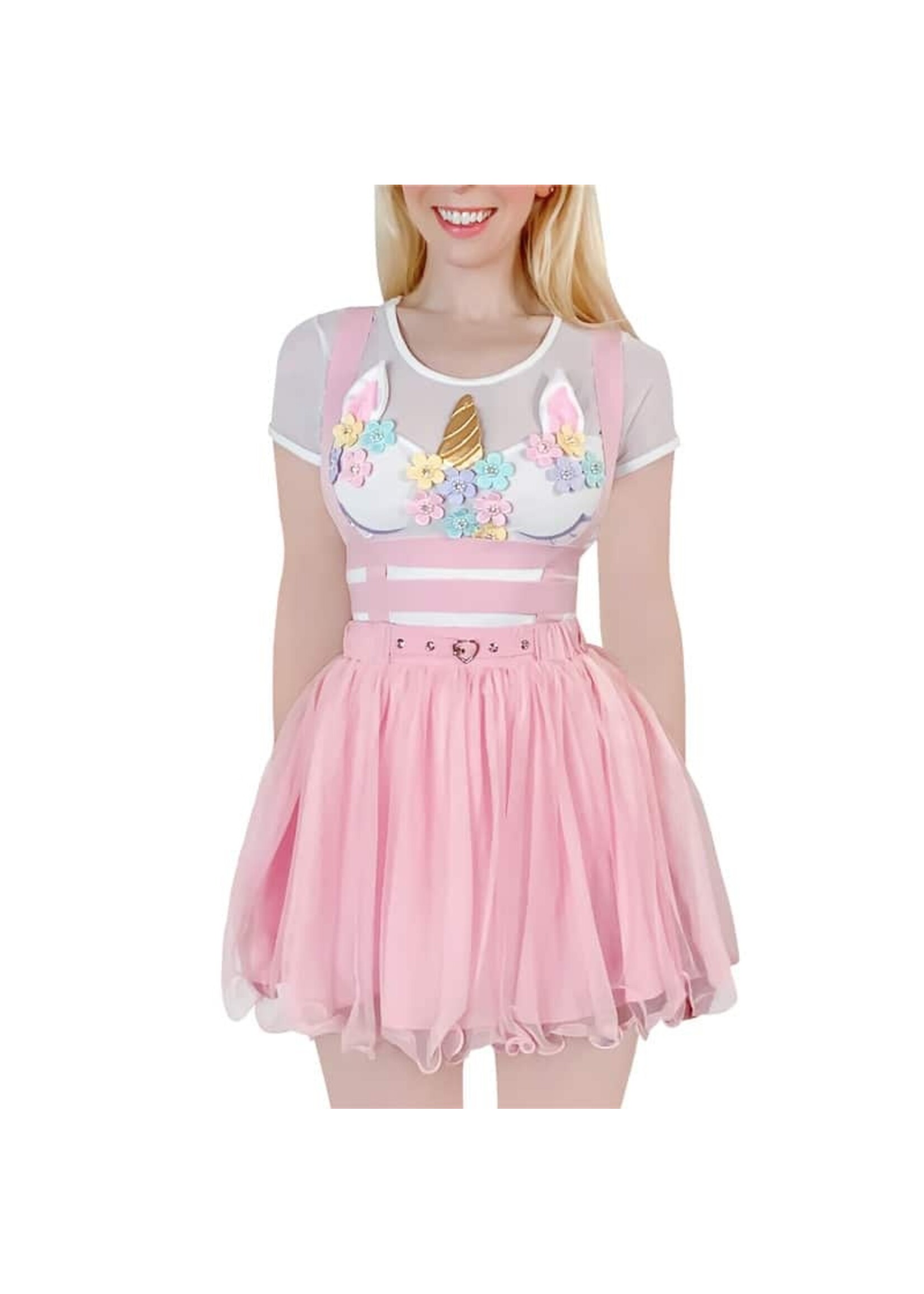 LittleForBig Heartbreaker Jumper Skirt Pink