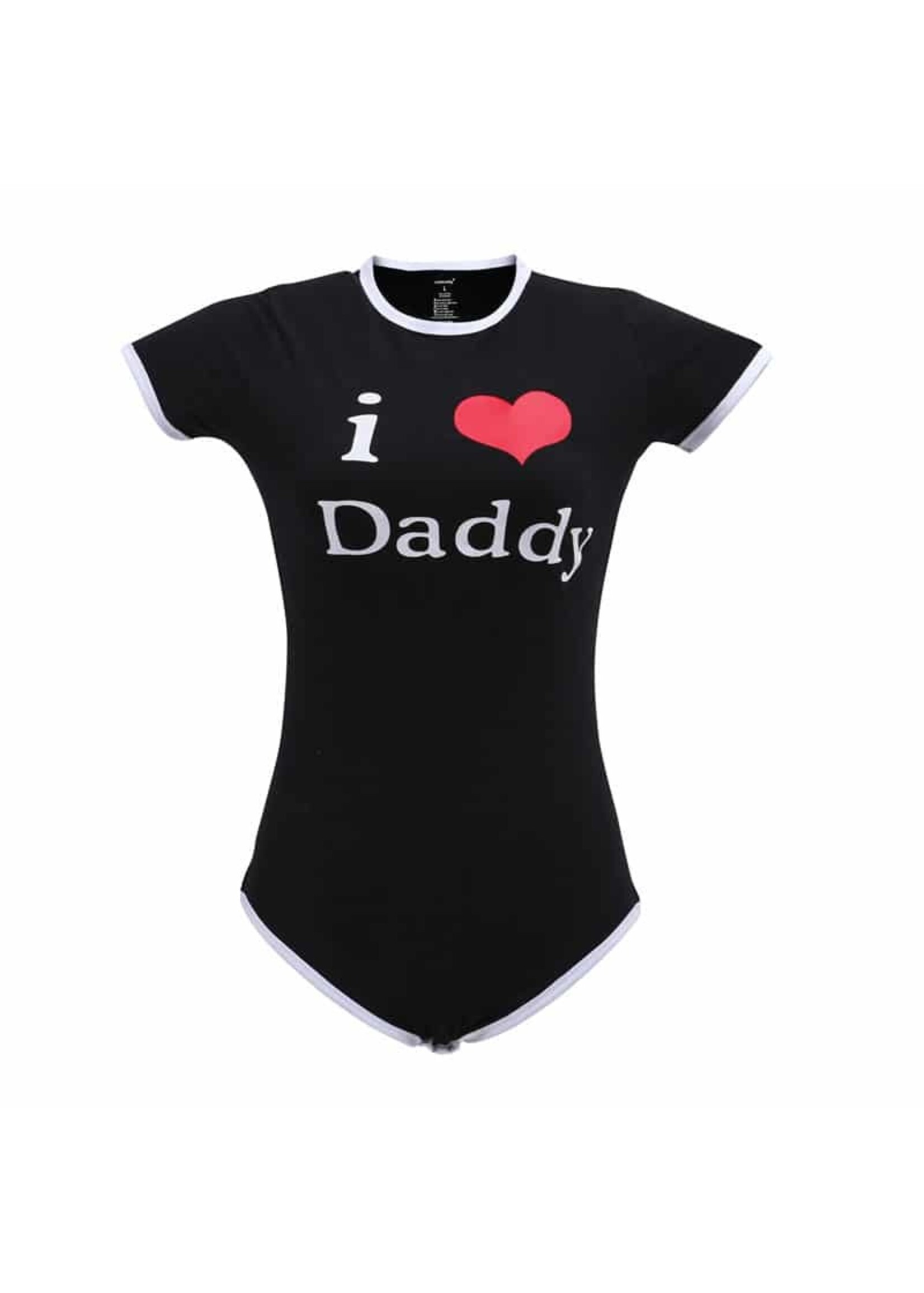 LittleForBig I❤Daddy Onesie Bodysuit Black