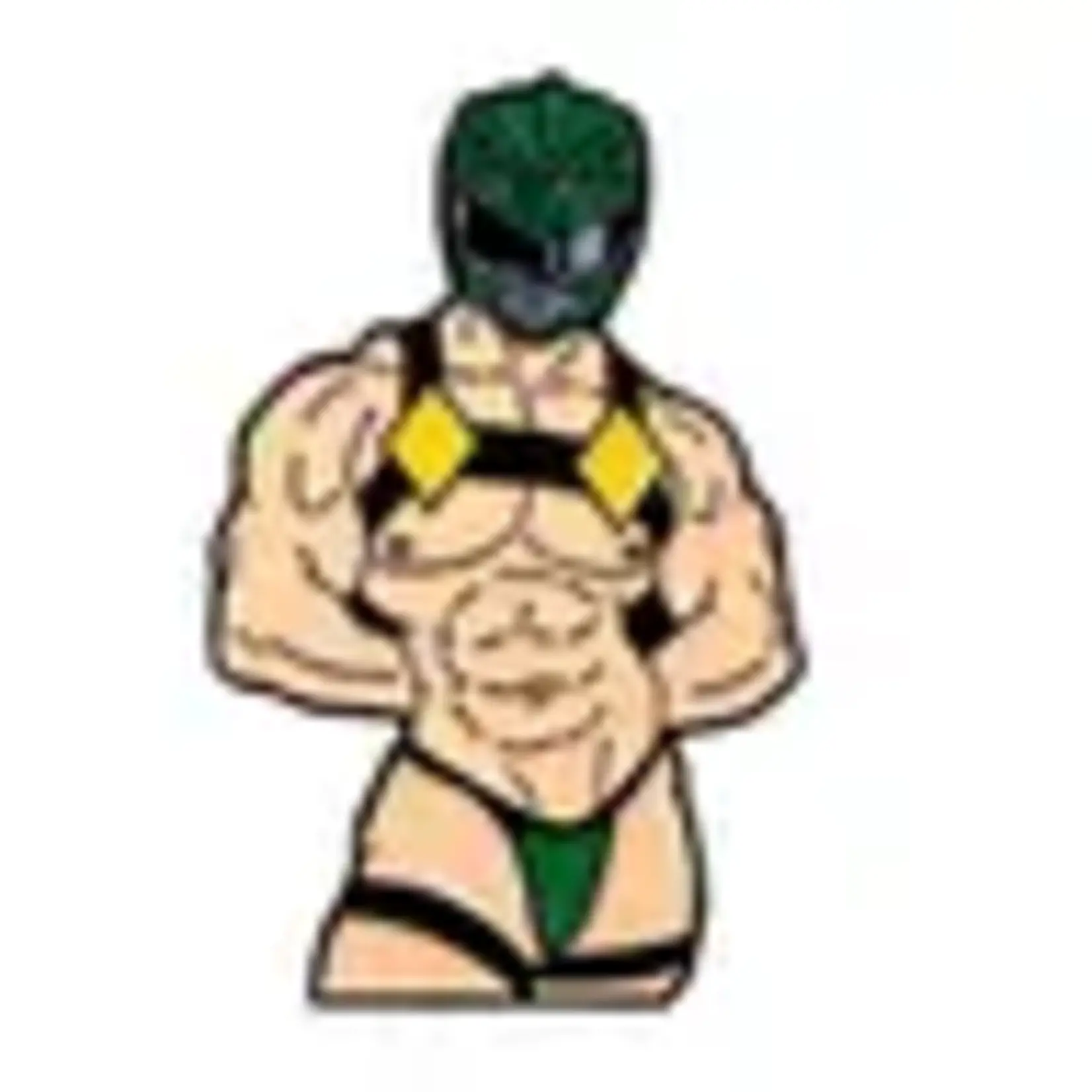 Geeky And Kinky Green Dragon Guy Enamel Pin