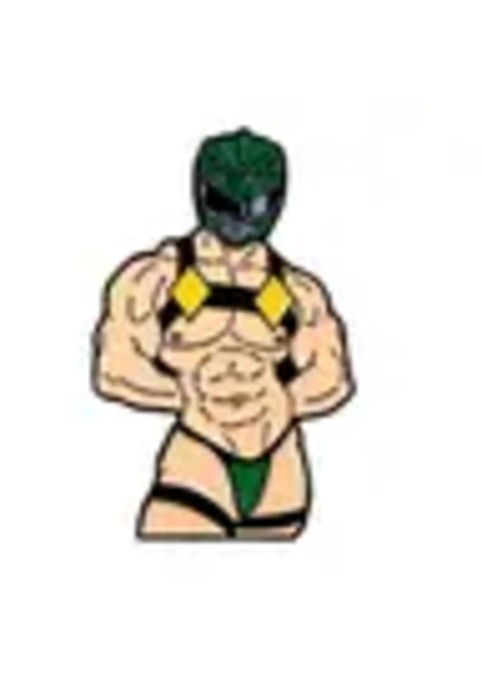 Geeky And Kinky Green Dragon Guy Enamel Pin