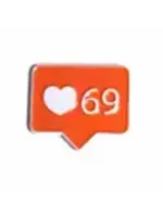 Geeky And Kinky 69 Likes Enamel Pin