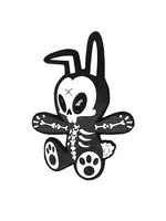 vampirefreaks R.I.P. Rabbit Enamel Pin