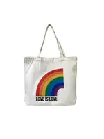 Dirt Squirrel Apparel LOVE IS LOVE Rainbow Tote Bag