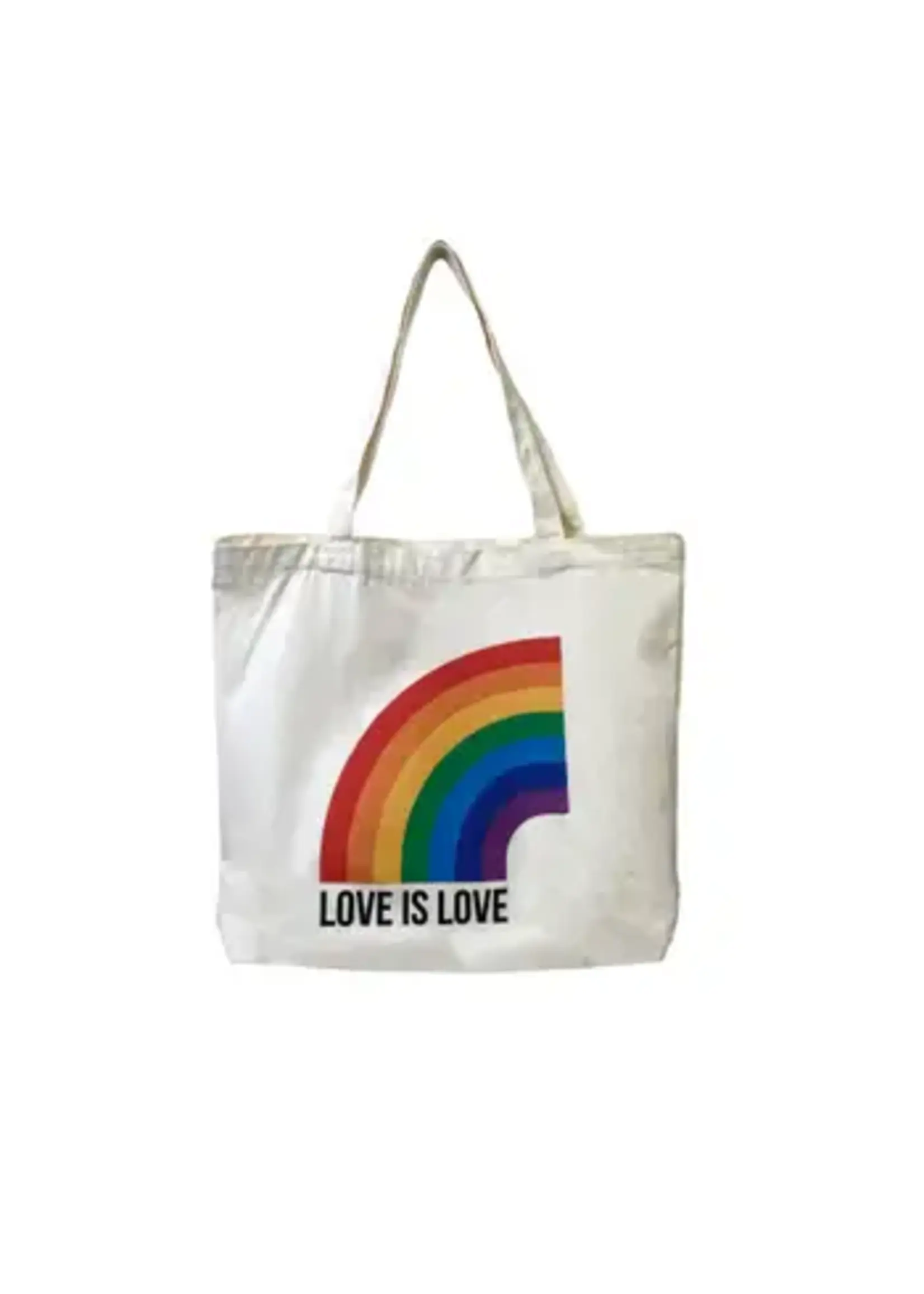 Dirt Squirrel Apparel LOVE IS LOVE Rainbow Tote Bag