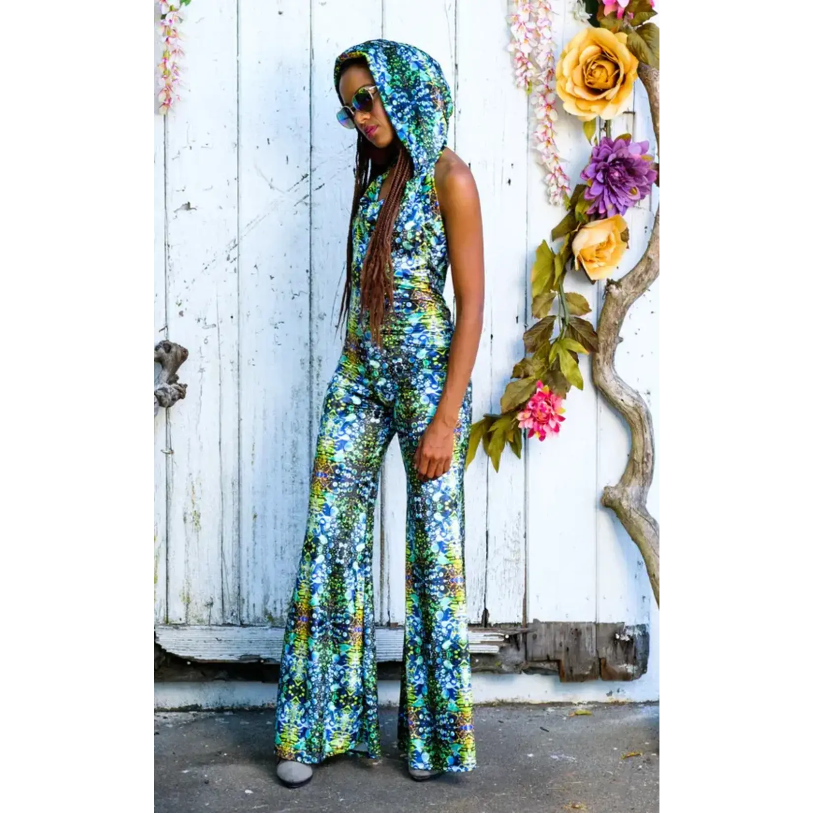 Warrior Within Designs Green Liquid Light Velvet Mystique Onesie