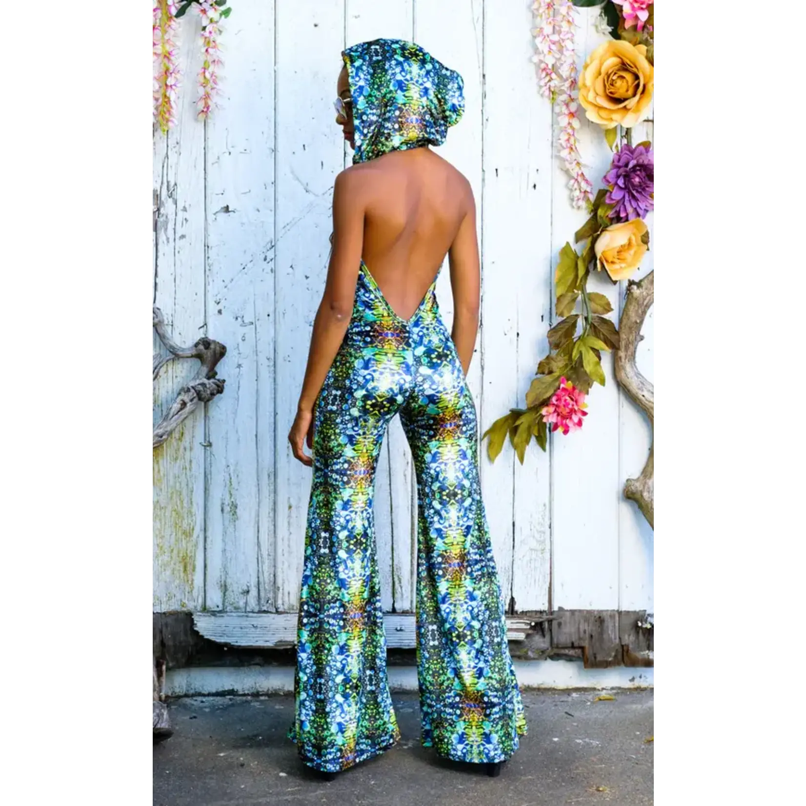 Warrior Within Designs Green Liquid Light Velvet Mystique Onesie
