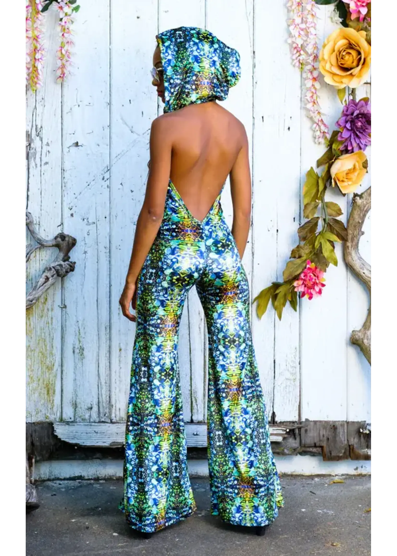 Warrior Within Designs Green Liquid Light Velvet Mystique Onesie