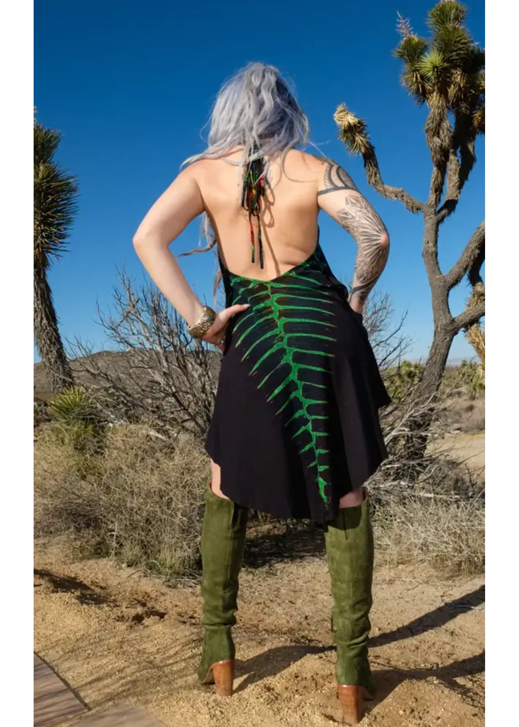 Warrior Within Designs Rainbow Bones Tie Dyed Pocket Dress