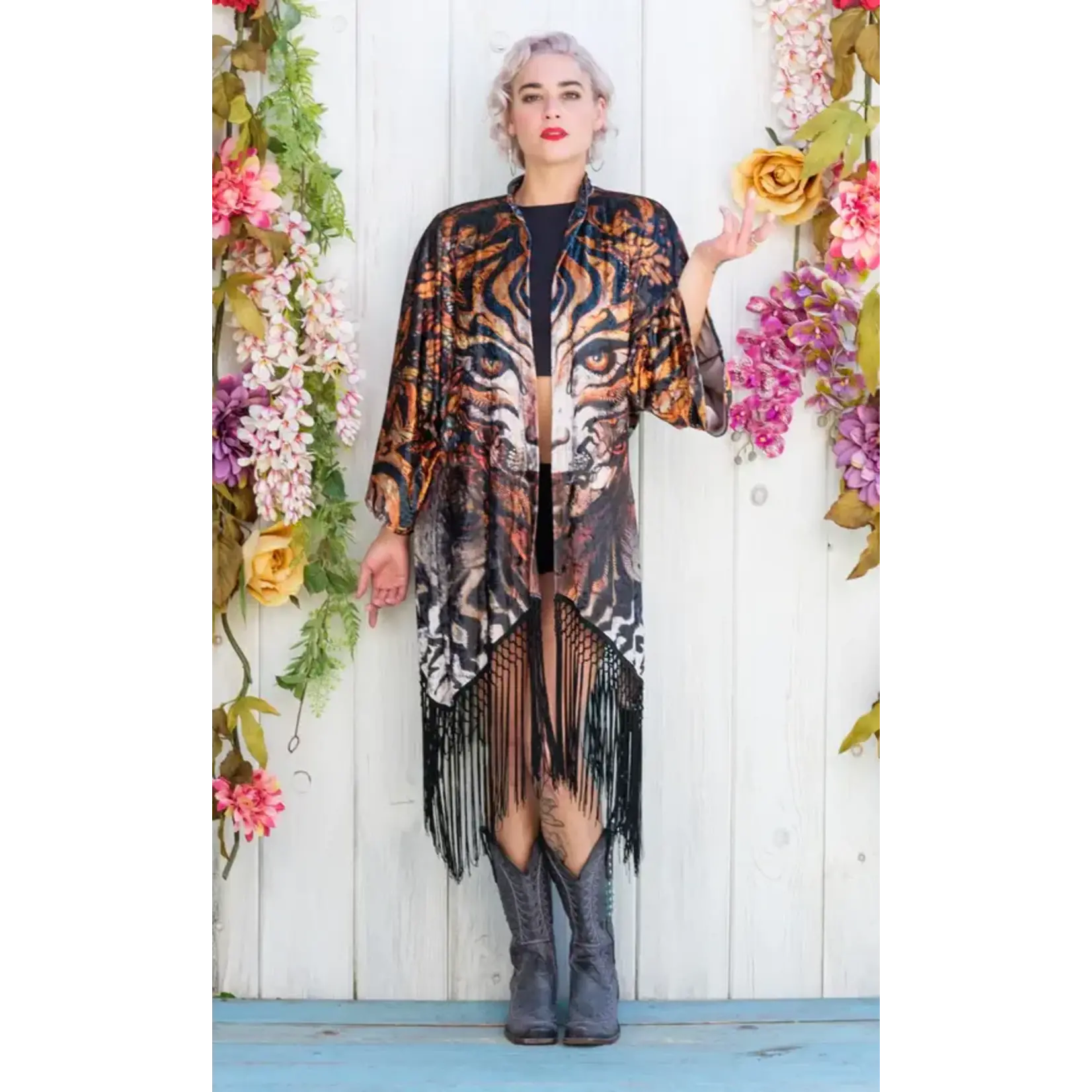 Warrior Within Designs Tigris - Android Jones Velvet Kimono