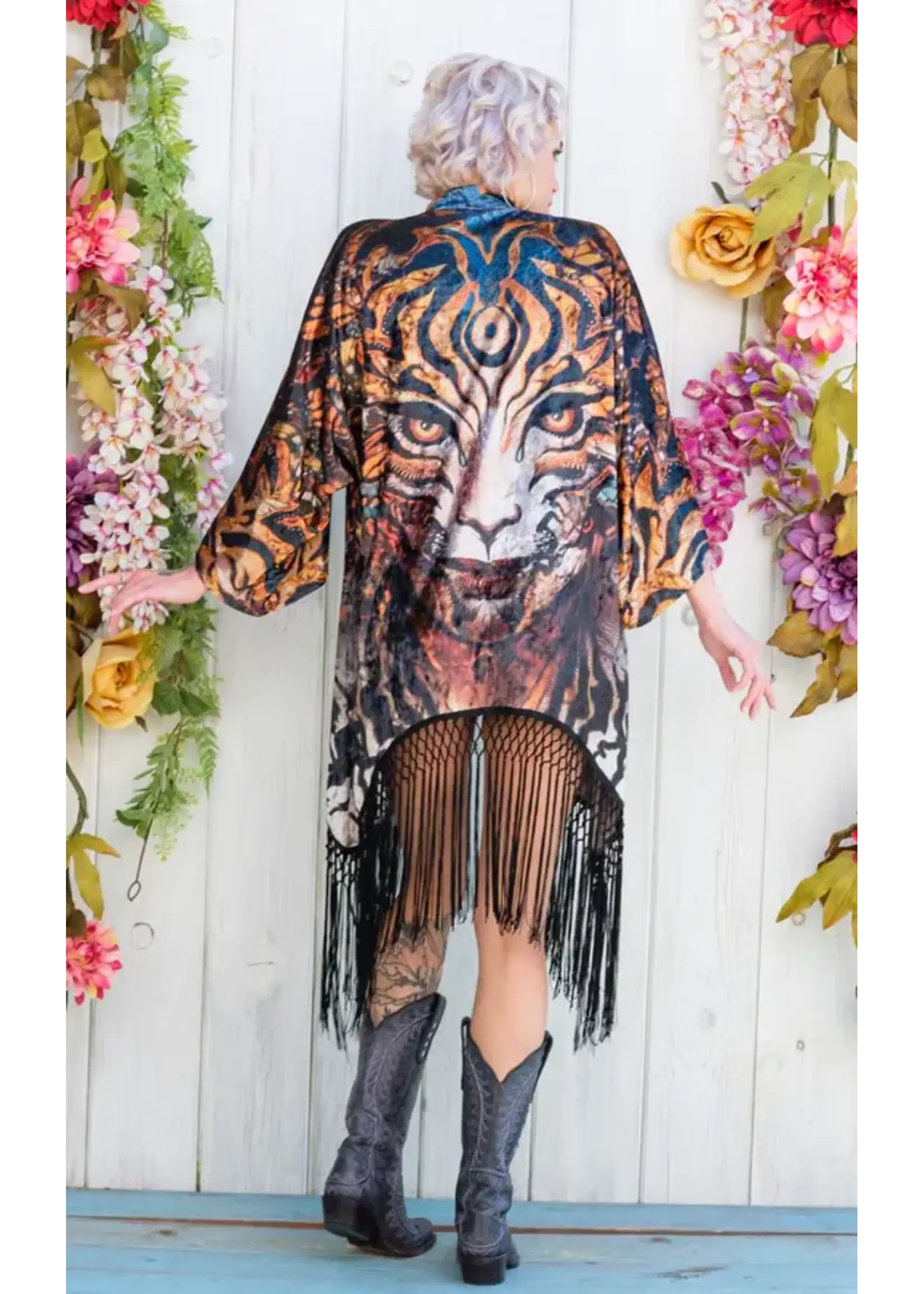 Warrior Within Designs Tigris - Android Jones Velvet Kimono
