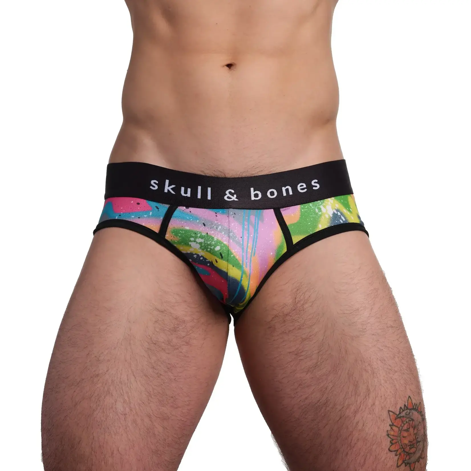 Skull & Bones Drip Neon Swirl