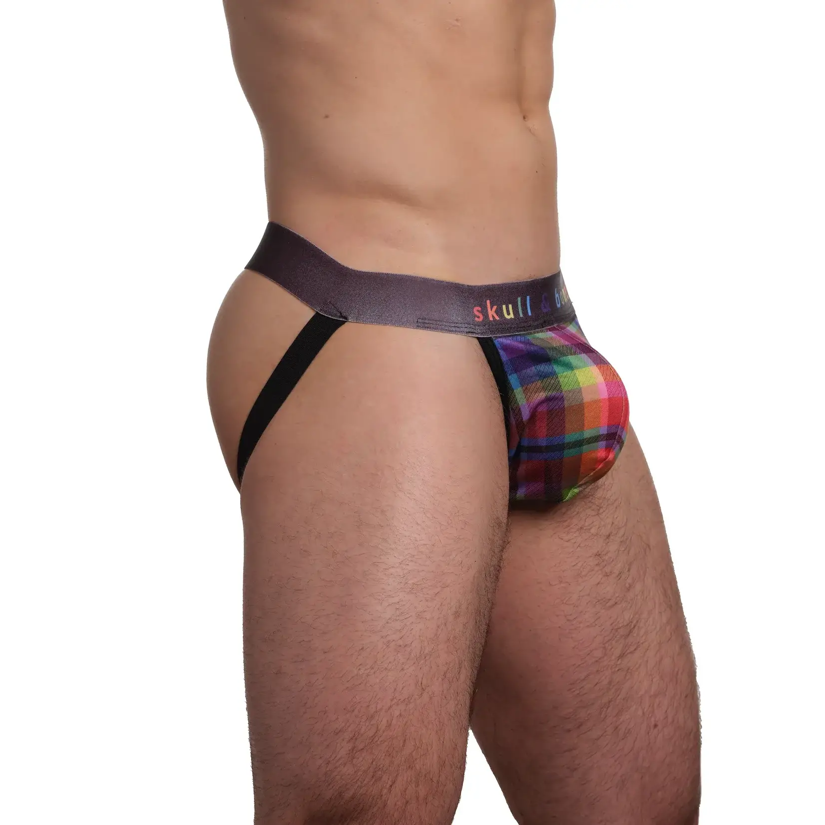 Skull & Bones Rainbow Plaid