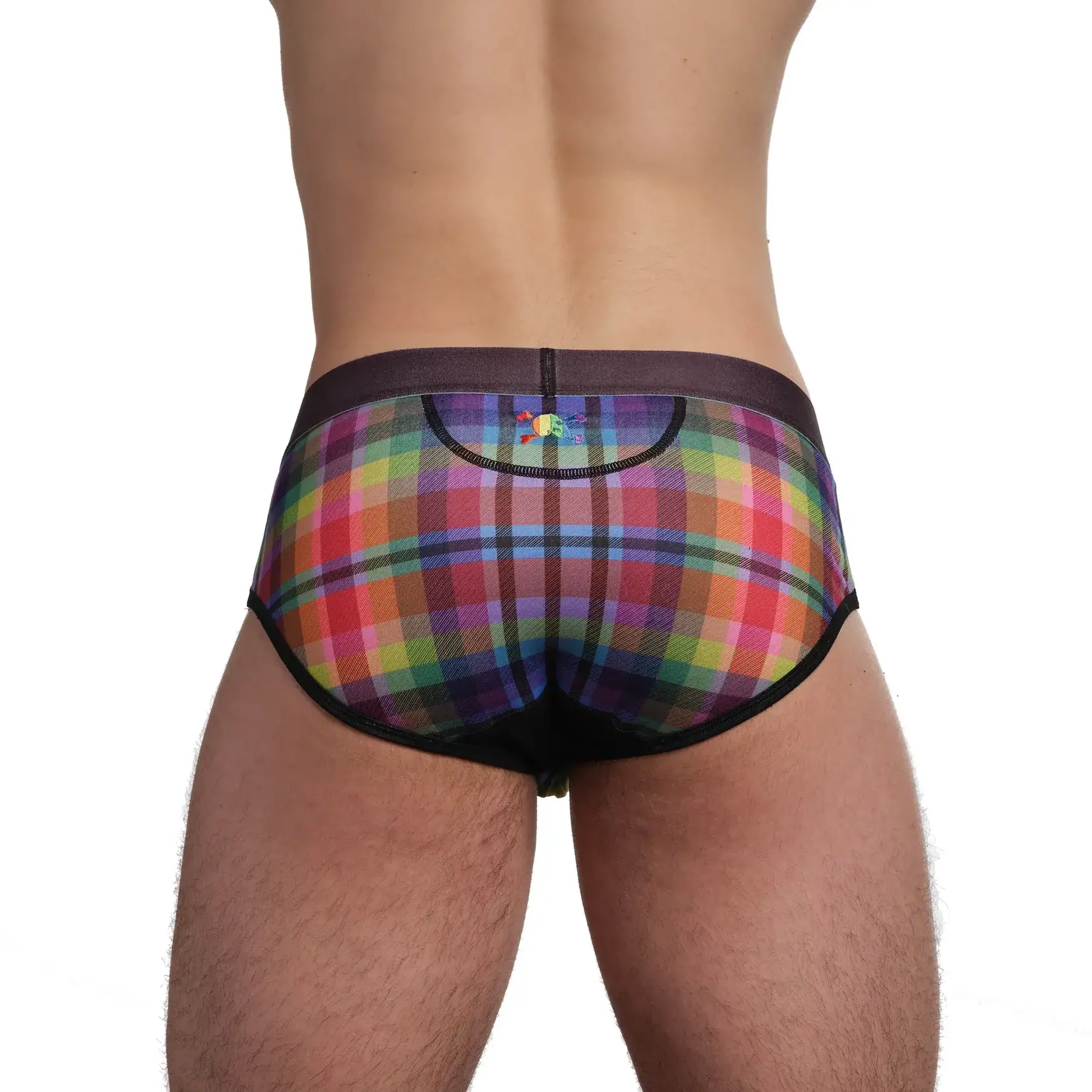 Skull & Bones Rainbow Plaid