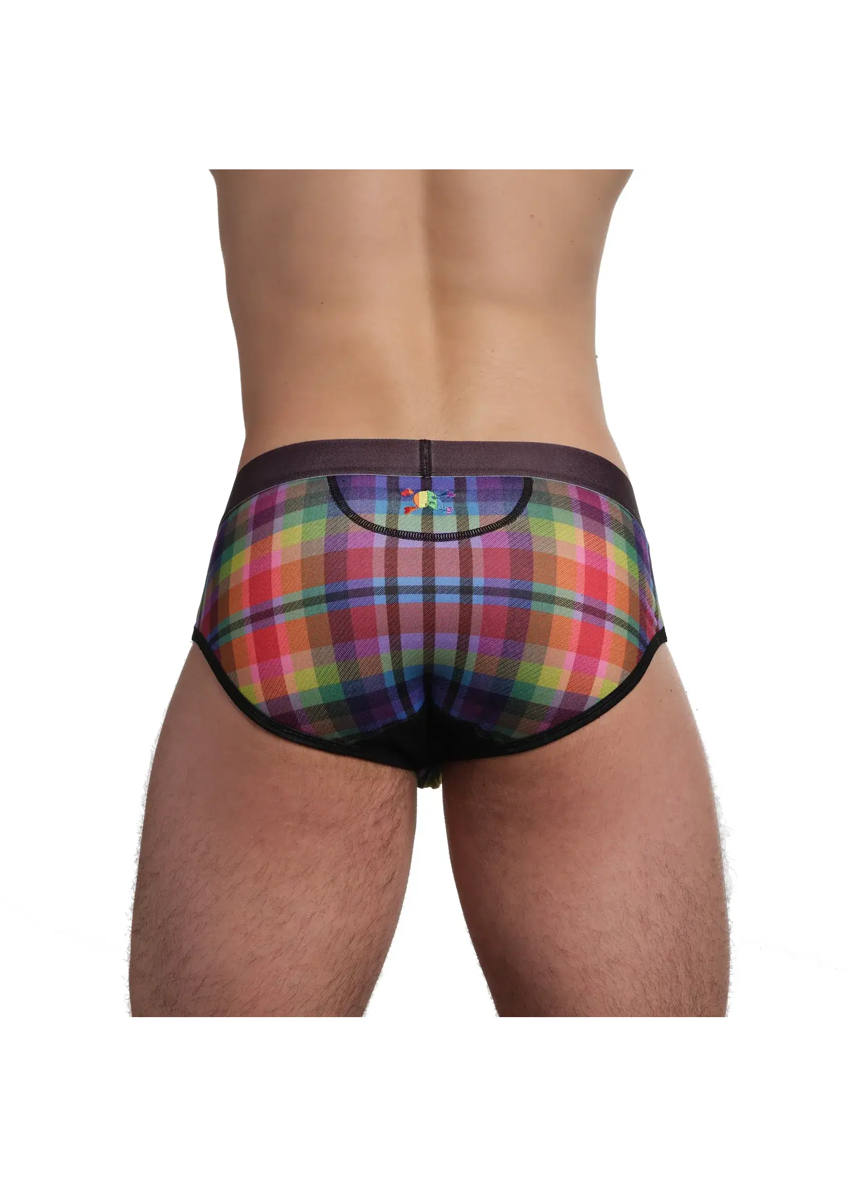 Skull & Bones Rainbow Plaid