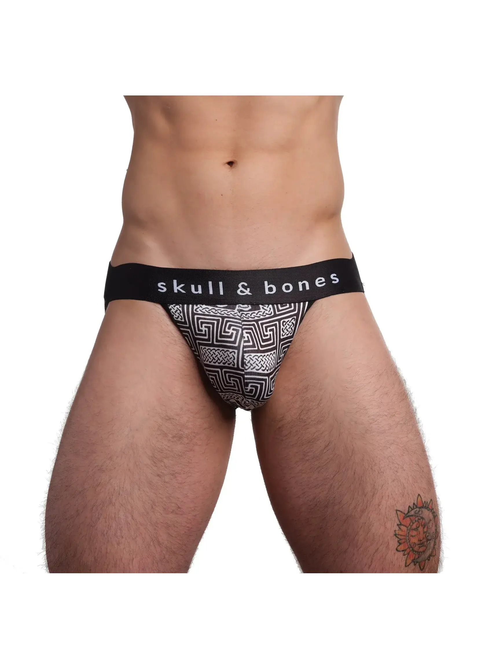 Skull & Bones Roman Tile Black