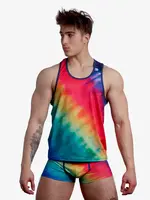 Skull & Bones Rainbow Tie Dye Tank