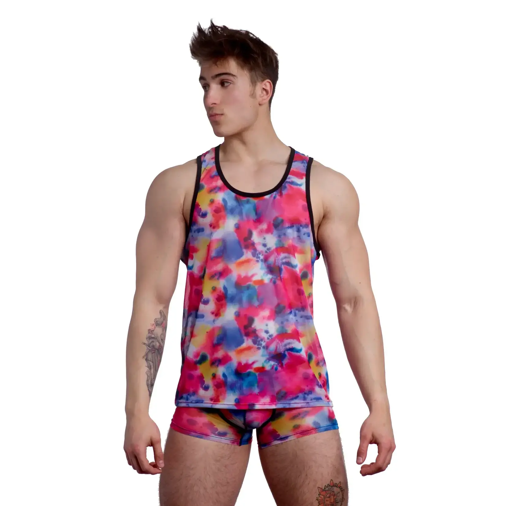 Skull & Bones Neon Powder Mesh Tank