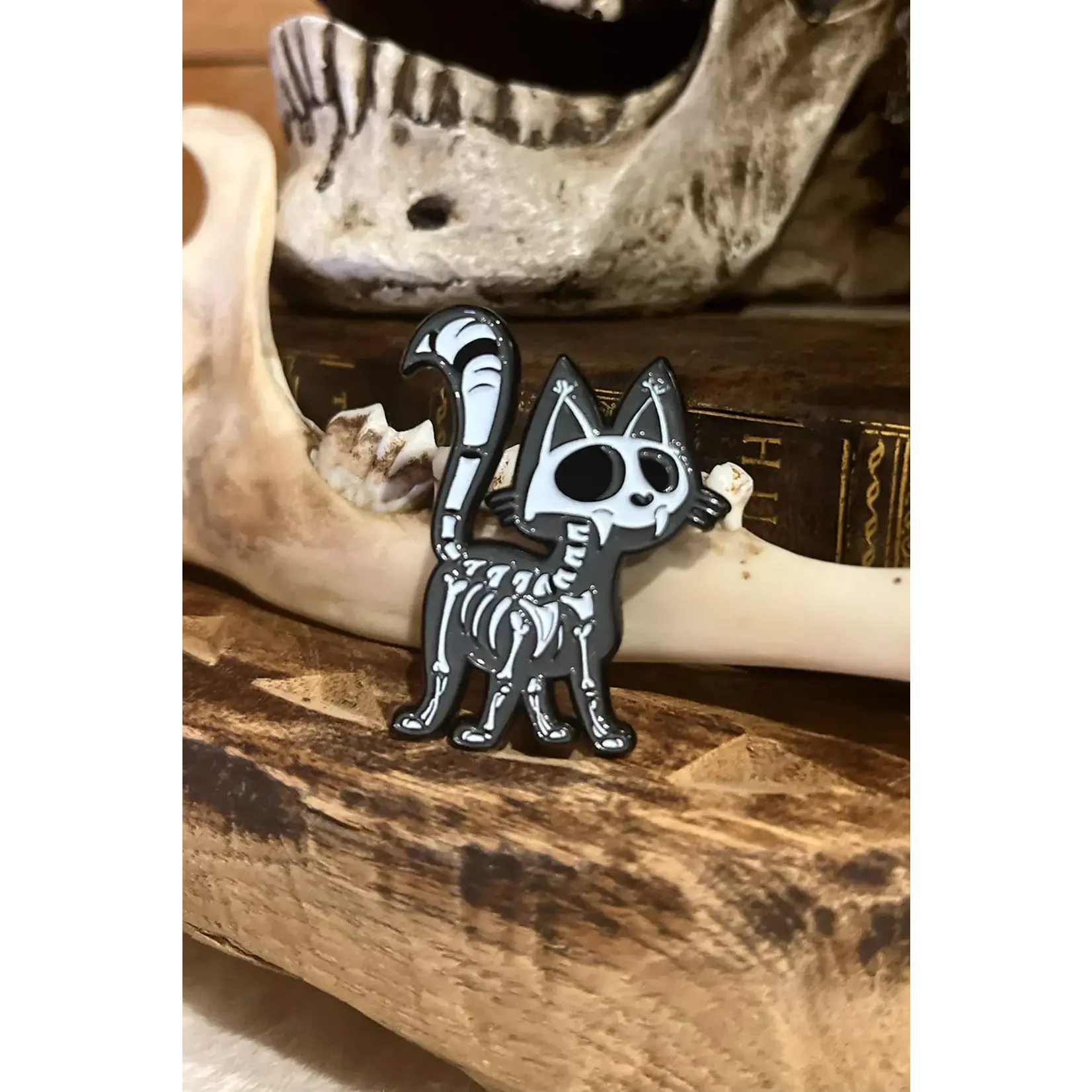 vampirefreaks Skelekitty Enamel Pin