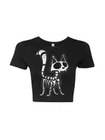 vampirefreaks Skelekitty Crop Top