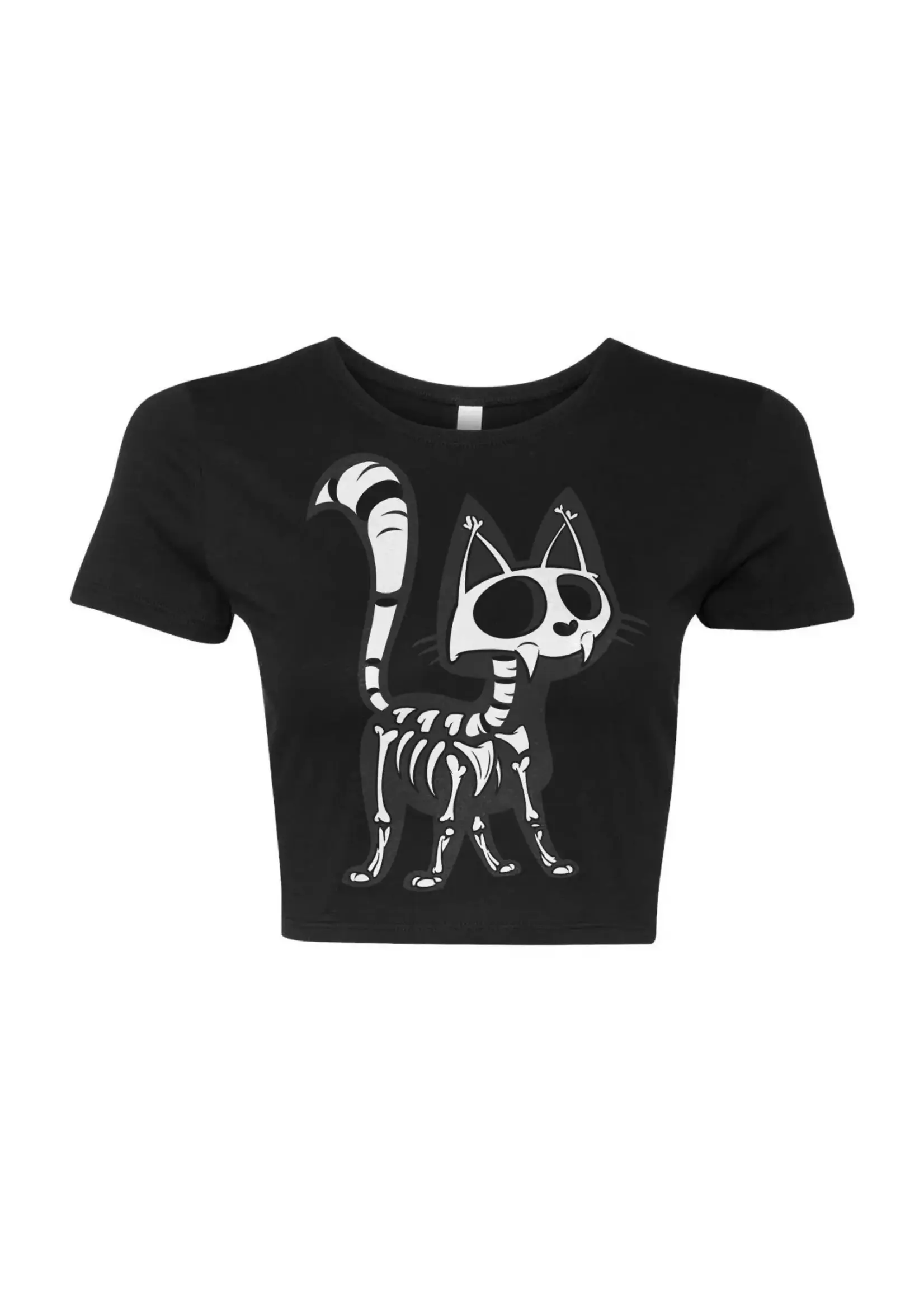 vampirefreaks Skelekitty Crop Top