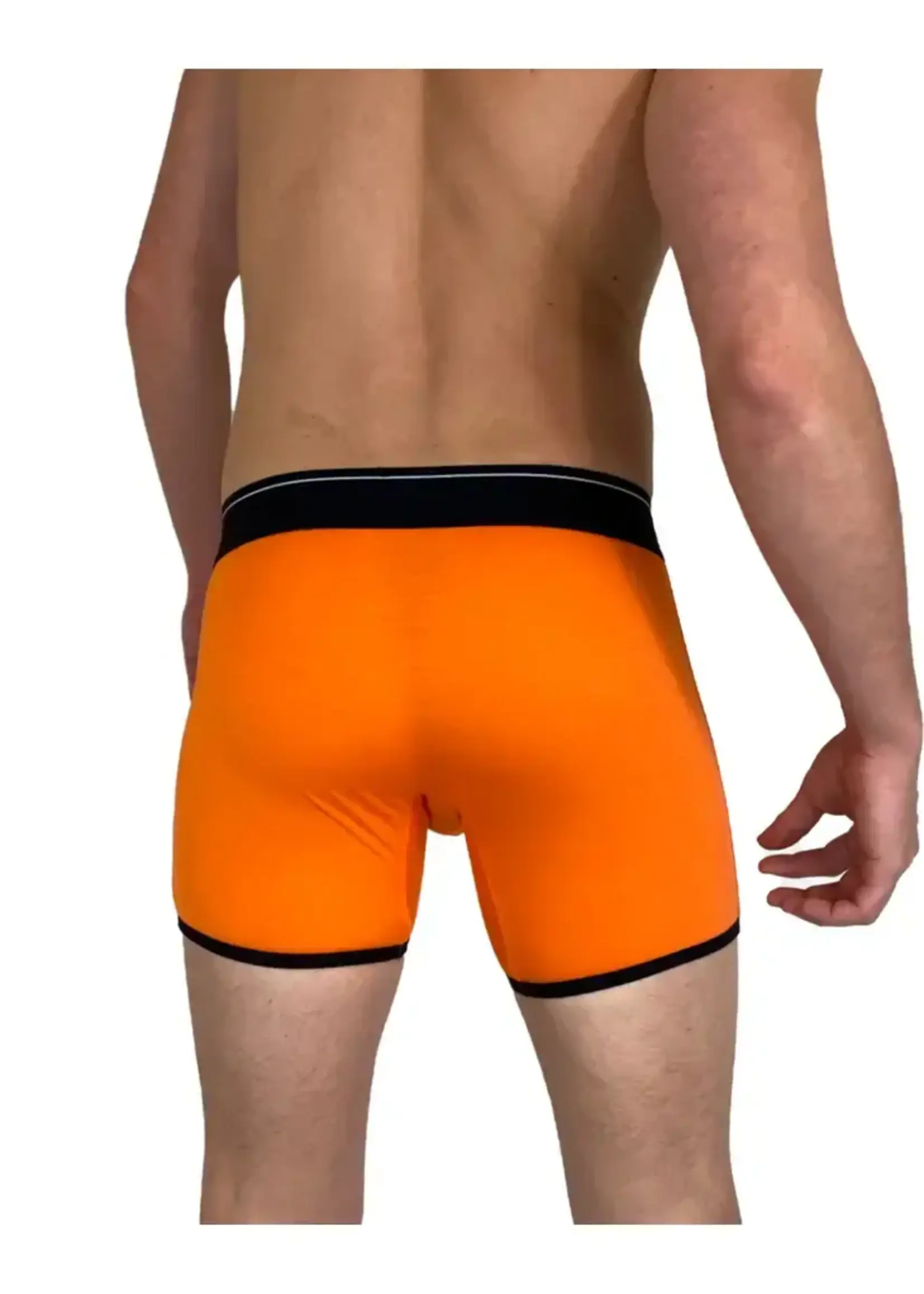 Dirt Squirrel Apparel Tangerine Orange Bamboo Boxer Brief