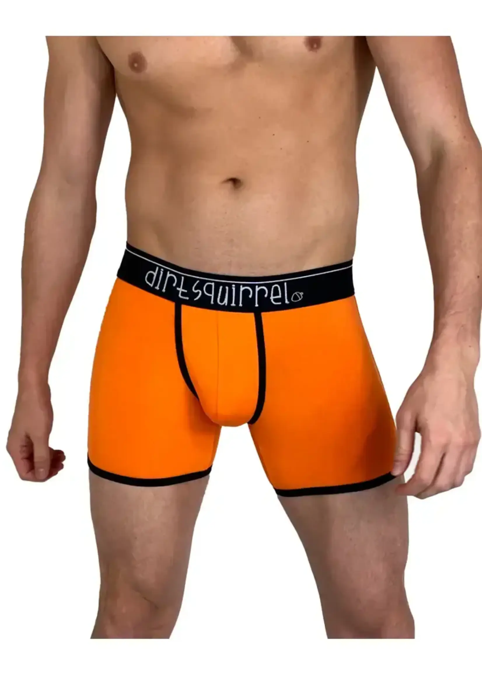 Dirt Squirrel Apparel Tangerine Orange Bamboo Boxer Brief