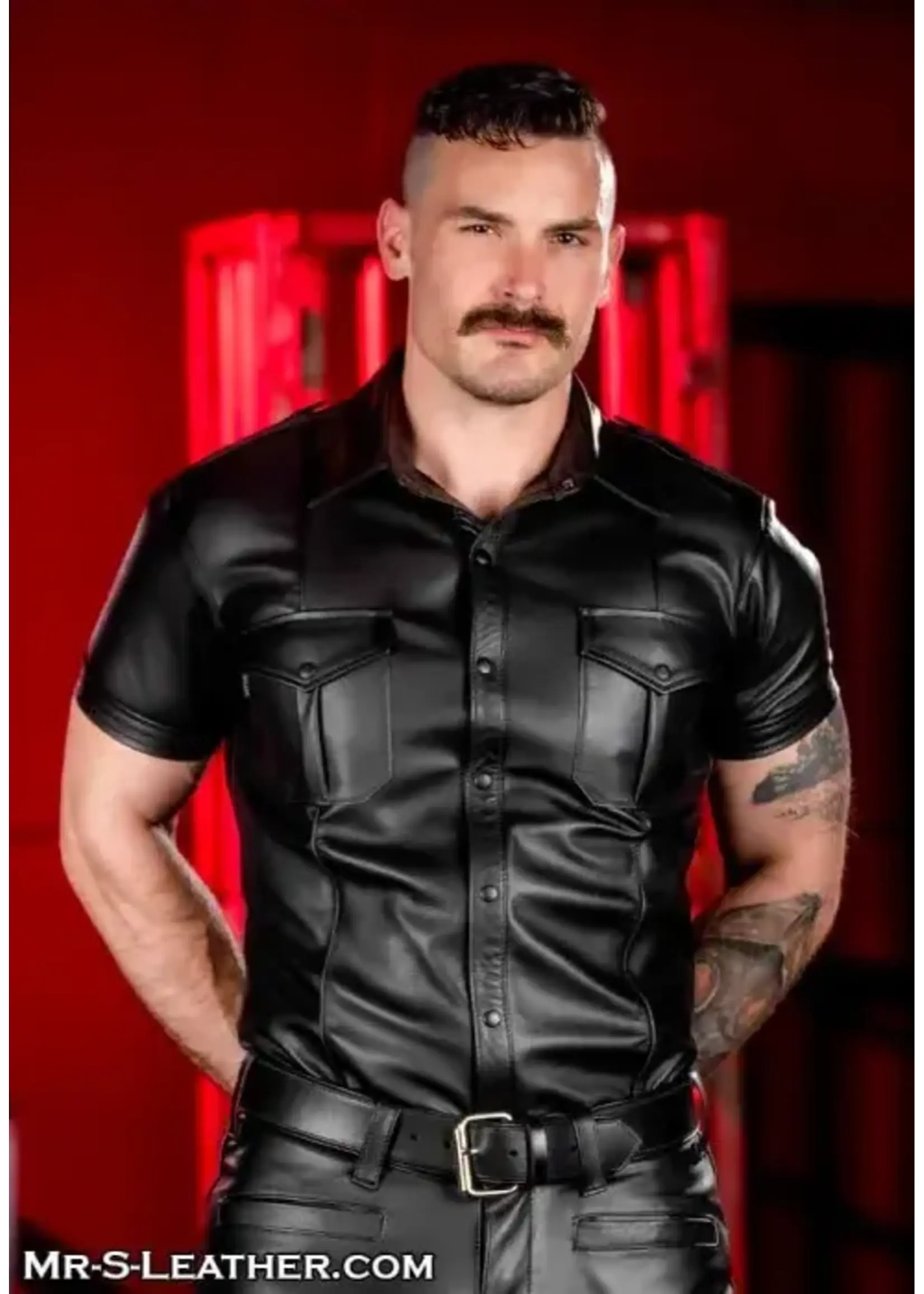 Mr. S Leather Mr. S Leather - Classic Leather Uniform Shirt