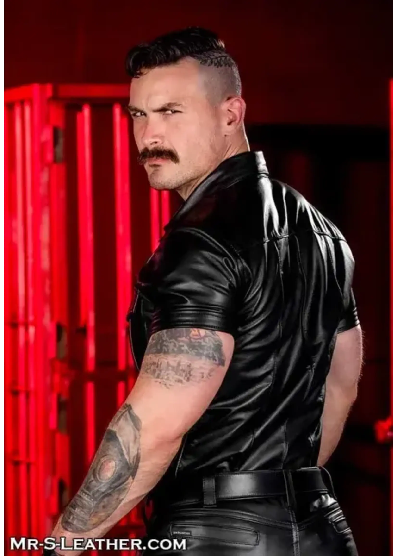 Mr. S Leather Mr. S Leather - Classic Leather Uniform Shirt