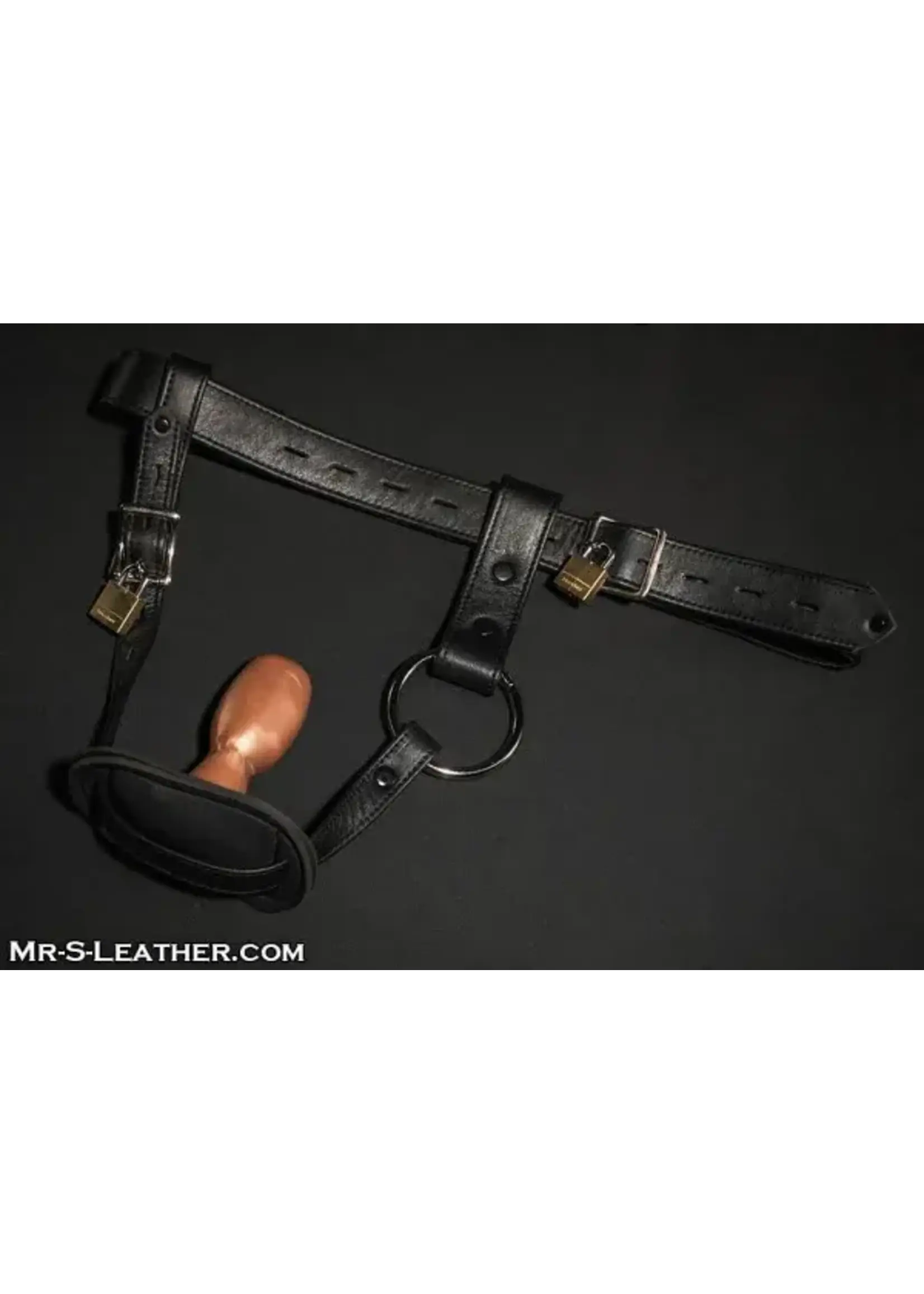 Mr. S Leather Mr. S Leather - Deluxe Locking Leather Butt Plug Harness