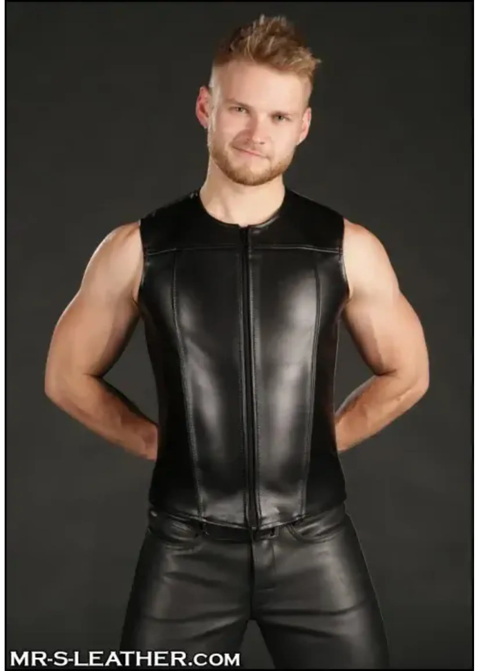 Mr. S Leather Mr. S Leather - Leather Zip Front Vest