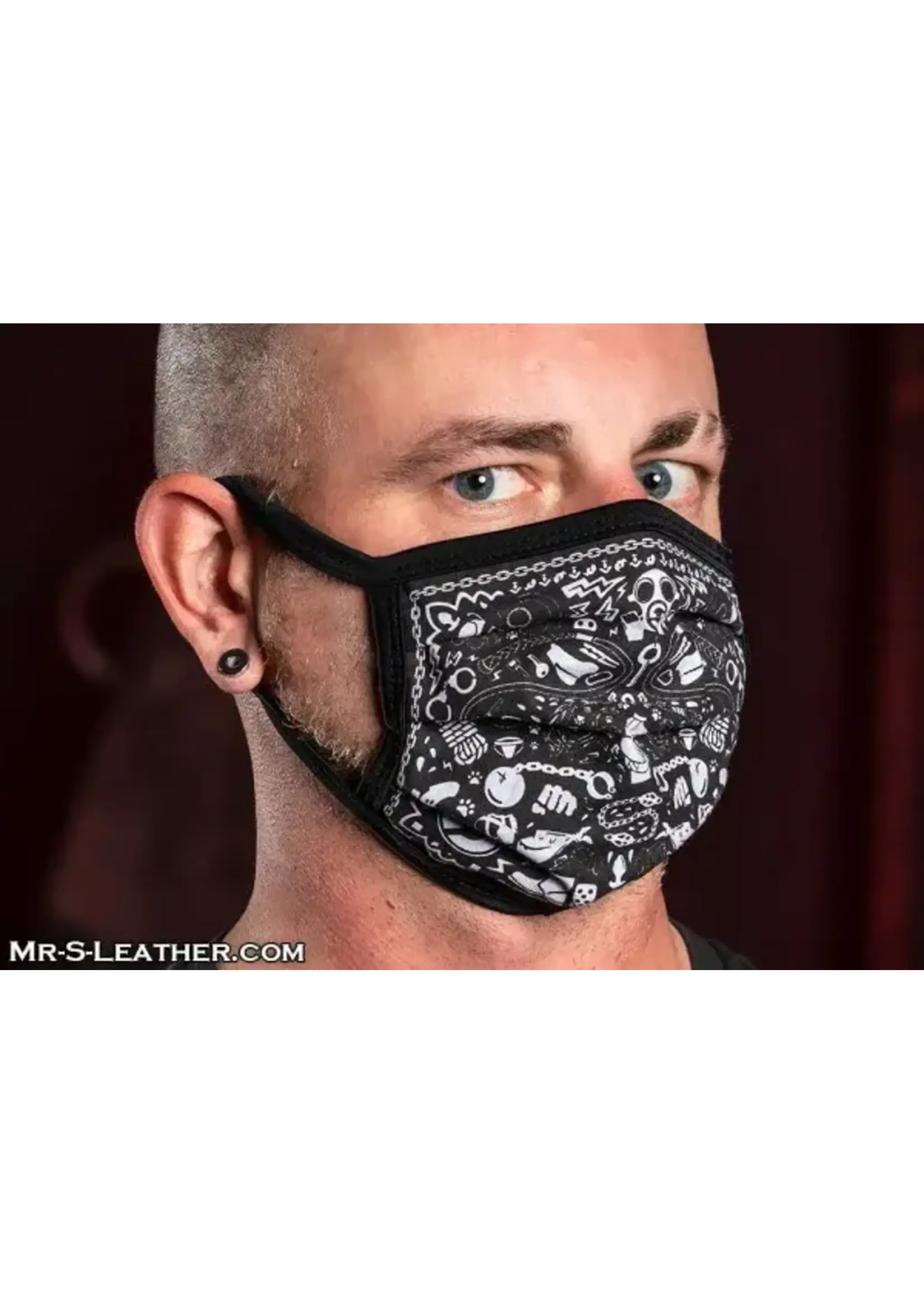 Mr. S Leather Mr. S Leather - Reversible Kinky Face Mask- One Size