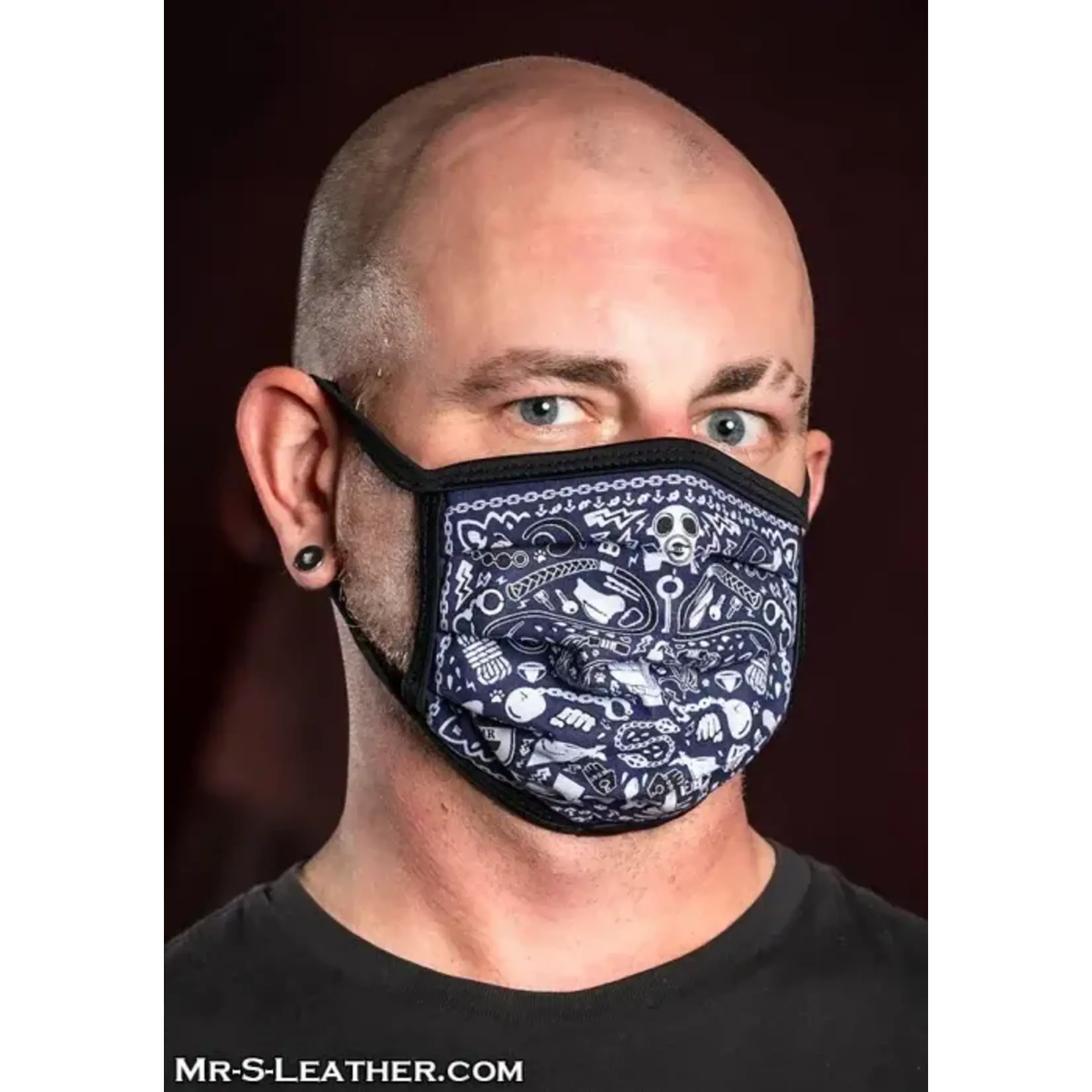 Mr. S Leather Mr. S Leather - Reversible Kinky Face Mask- One Size