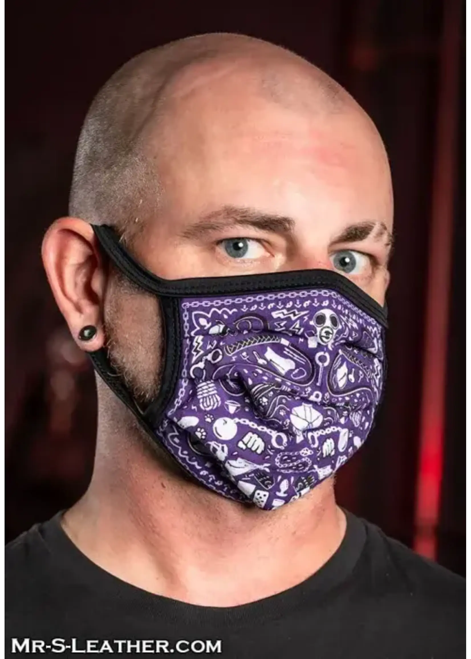 Mr. S Leather Mr. S Leather - Reversible Kinky Face Mask- One Size