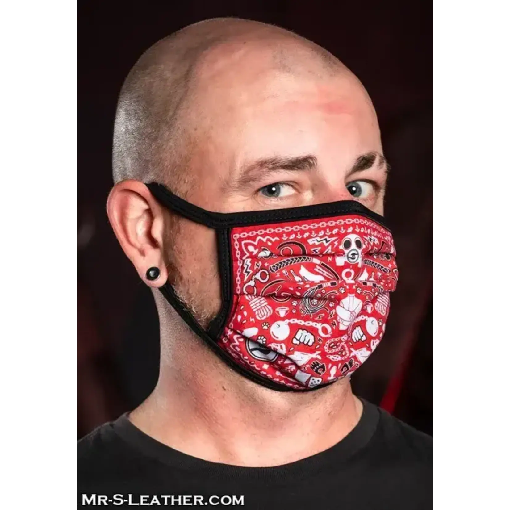 Mr. S Leather Mr. S Leather - Reversible Kinky Face Mask- One Size