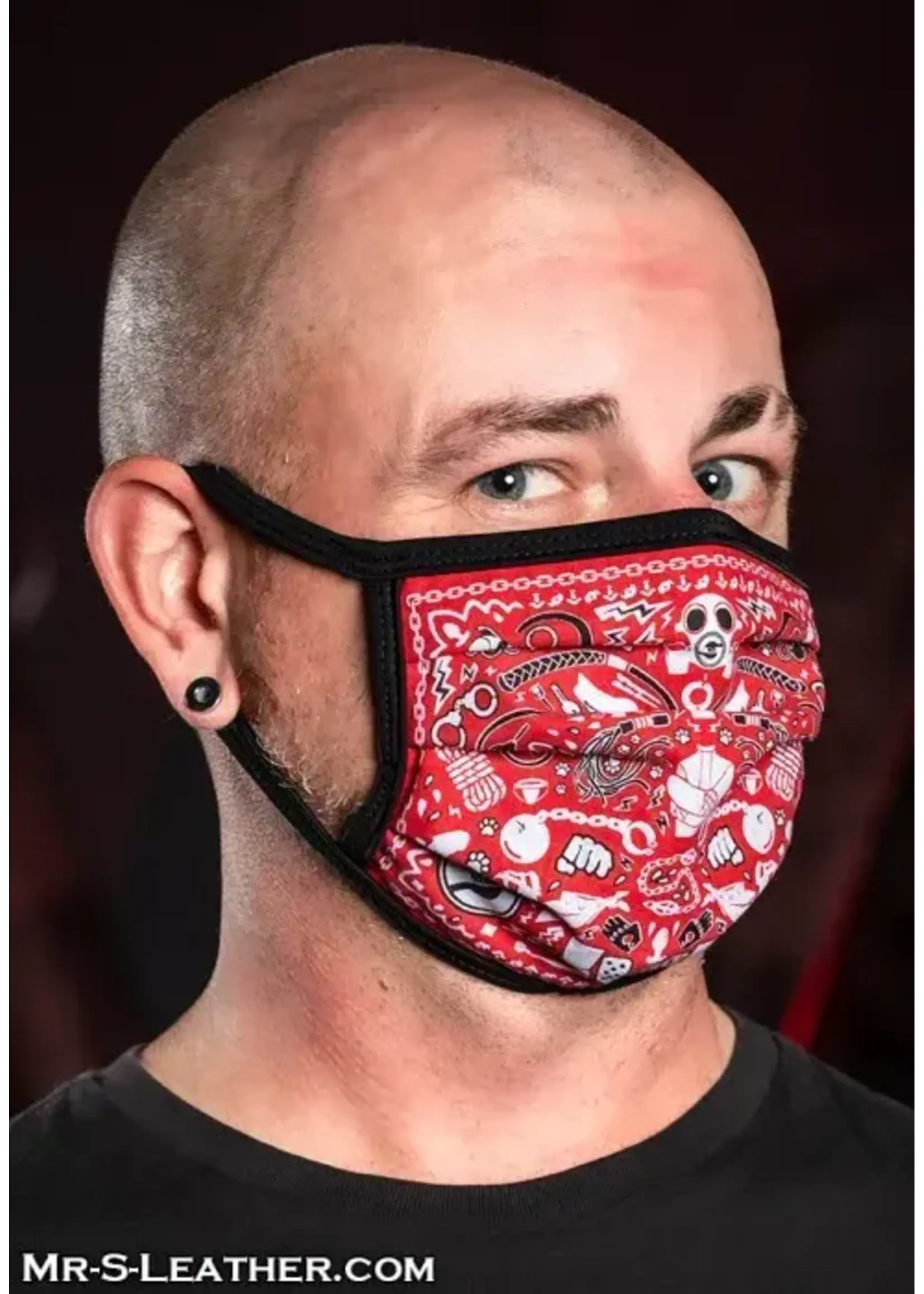 Mr. S Leather Mr. S Leather - Reversible Kinky Face Mask- One Size