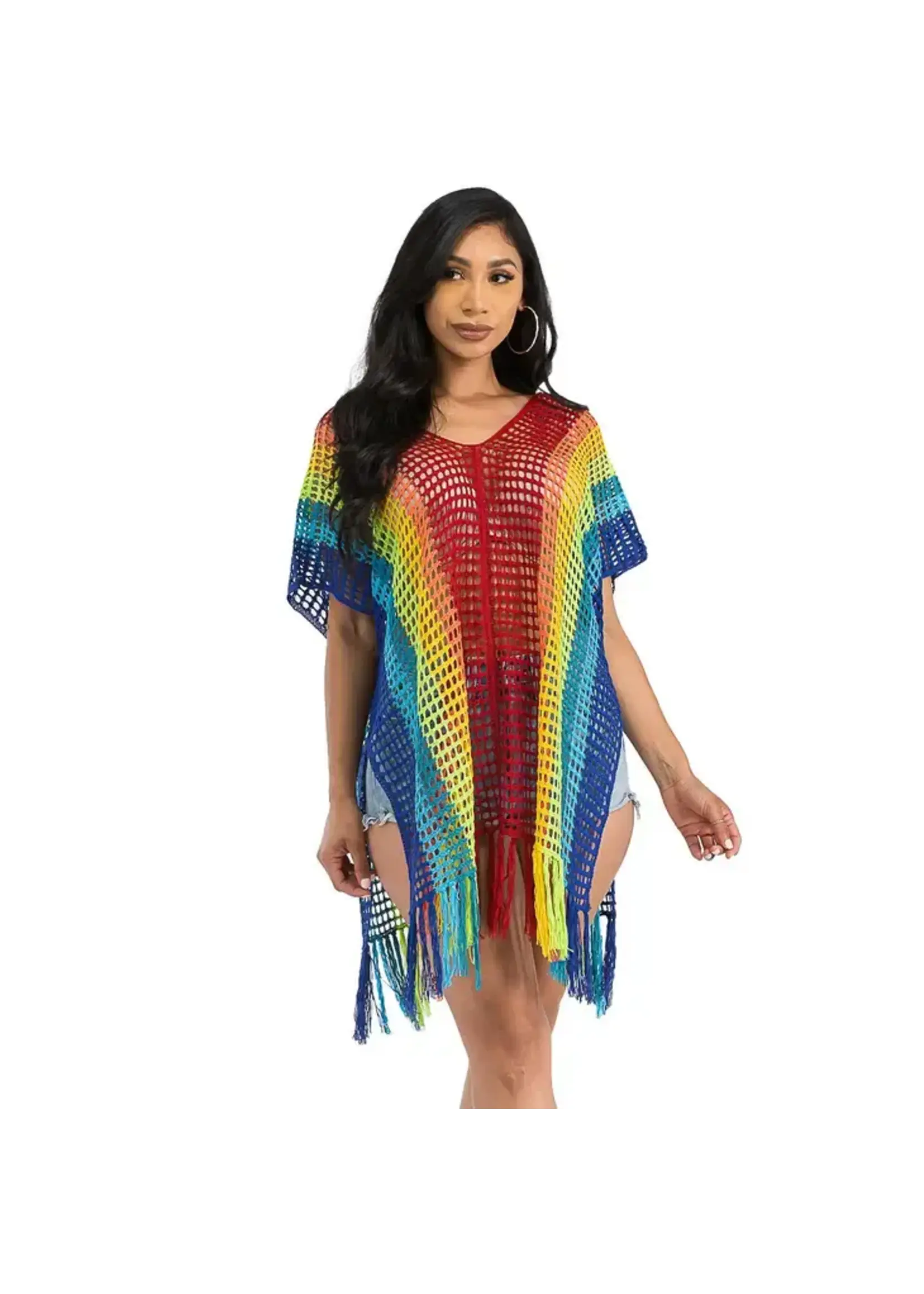 Cap Zone Pride Crochet Knit Cover Up