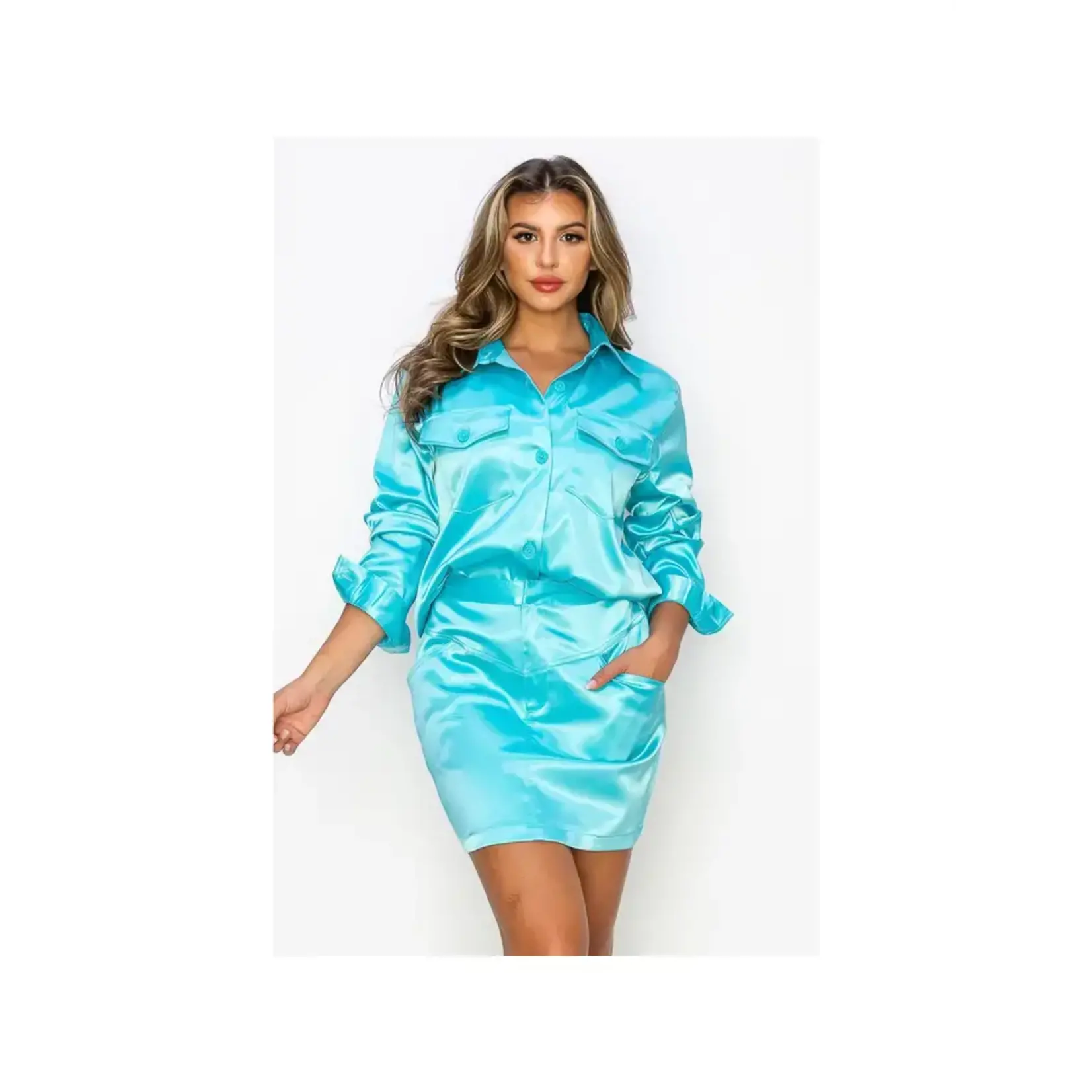 Glance SHIRTS AND SKIRT SET  LIGHT BLUE