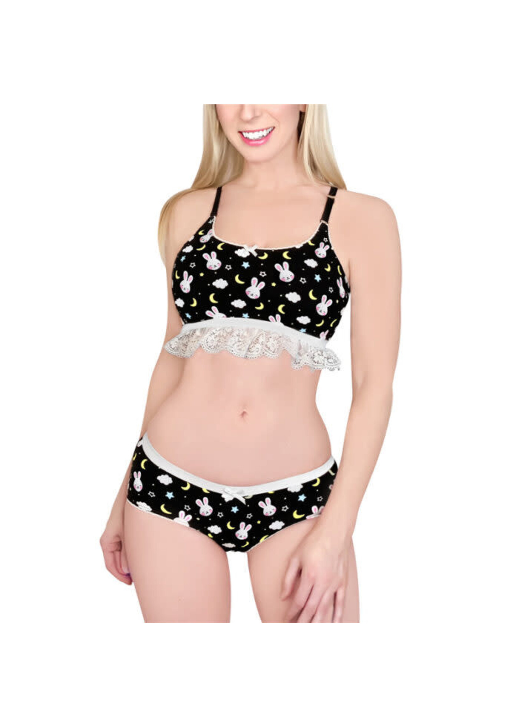 LittleForBig Snuggle Bunny Lingerie Set Black