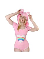 LittleForBig Teddy Bear Onesie Bodysuit Pink