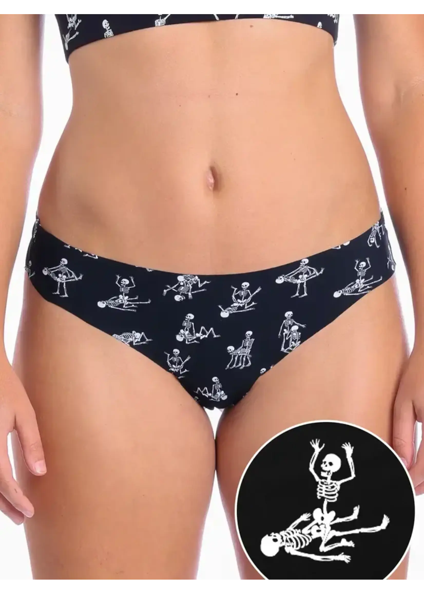 Shinesty, Inc The Bare Back Bones | Skeletons Seamless Thong