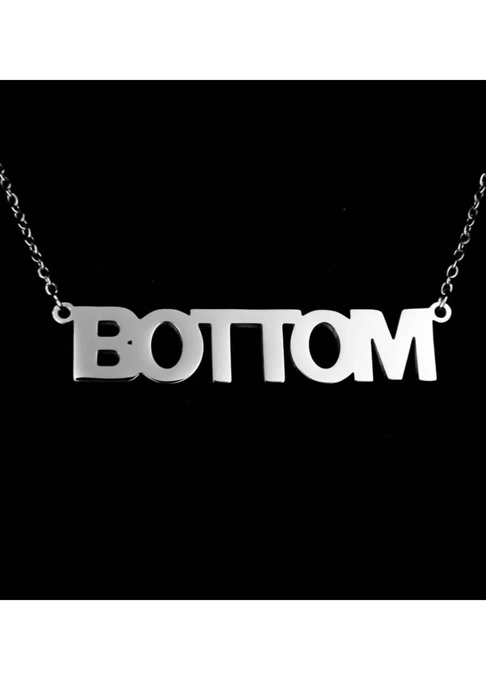 "Bottom" Silver  Necklace
