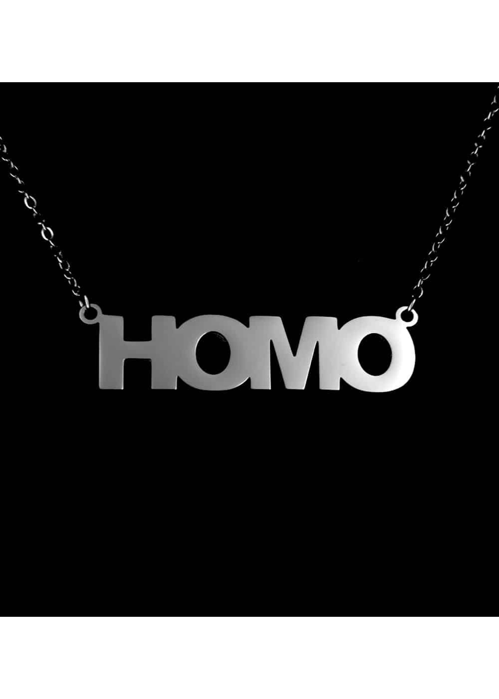 "Homo" Silver  Necklace