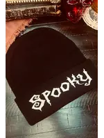 vampirefreaks "SPOOKY" Beanie Skull Cap- BLK/WHT