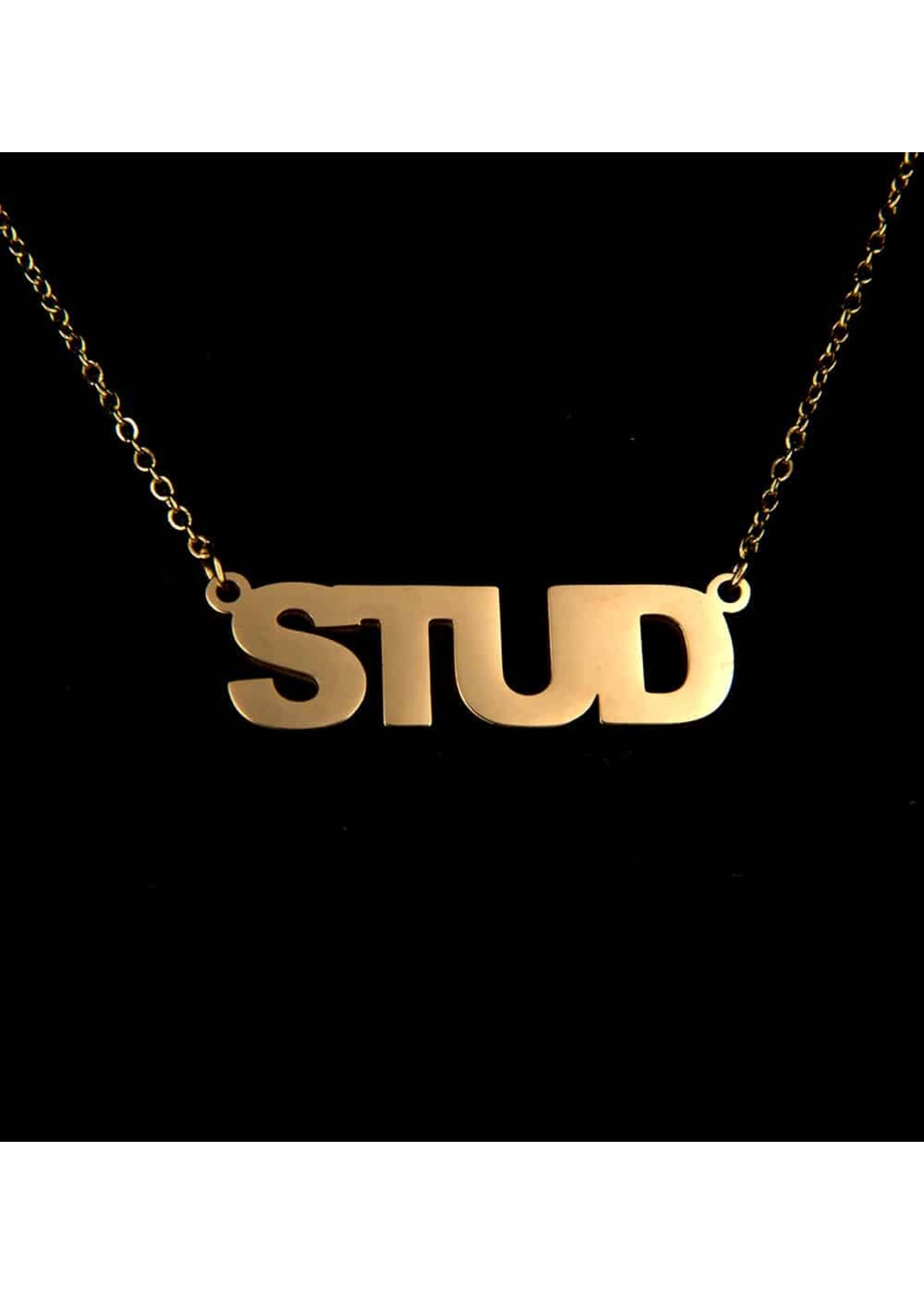 "Stud" 18kt Gold  Necklace