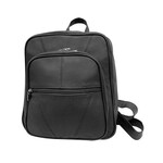 Roma Leathers Cowhide Leather Backpack - BLACK