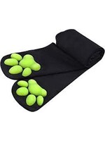 LittleForBig 3D Night-Glow Green Paw Pad Long Silk Stockings Black